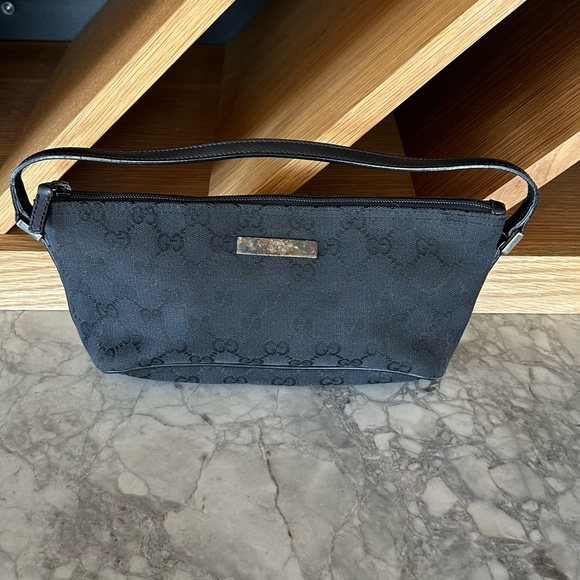 Gucci Y2K canvas Leather Monogram Mini Boat bag - Picture 2 of 11